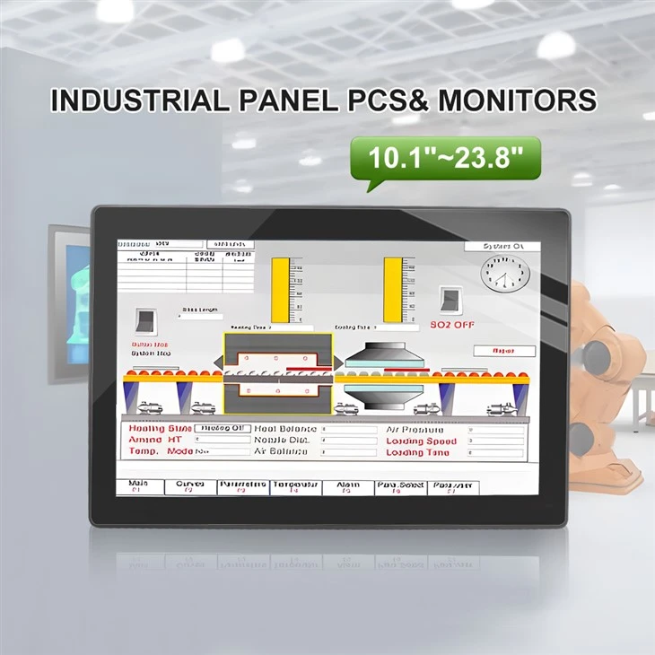 21,5-palčni industrijski računalnik z zaslonom na dotik brez ventilatorja IP65 spredaj PCAP 10-točkovni dotik Windows/Linux